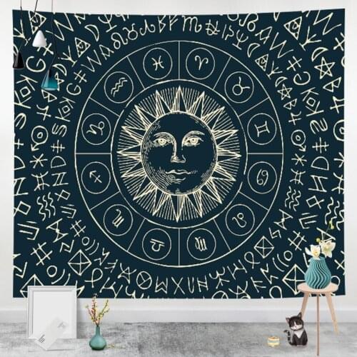 Tarot tapestry wall hanging divination bedspread witchcraft Mandalay Hippie Mandala tapestry dormitory decorative blanket