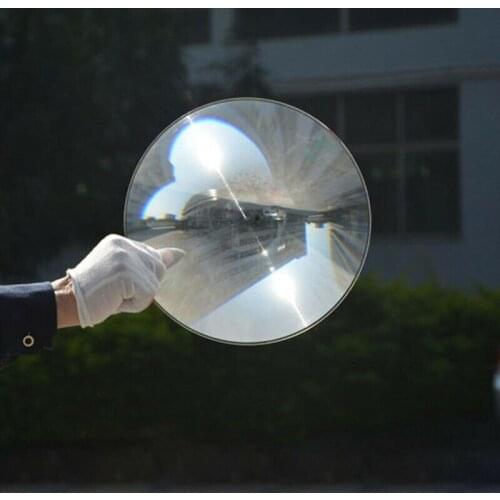 1PCS 230mm Large Round Optical Plastic Solar Fresnel Condenser Lens Plane Magnifier Magnifying Glass Focal Length 190mm 110mm