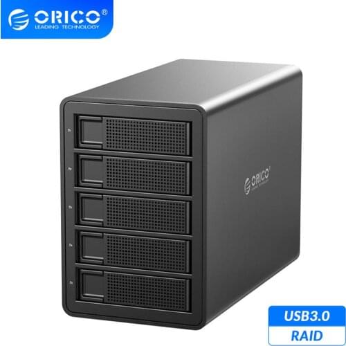 ORICO 35 Series Enterprise 5 bay 3.5'' HDD Docking Station USB3.0 to SATA With RAID HDD Enclosure 150W Internal Power HDD Case