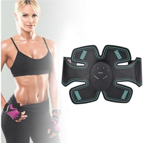 Portable Waist Abdominal Muscle Stimulator Electro Muscle Stimulation Body Slimming Massager EMS Fitness Trainer ABS Stimulator