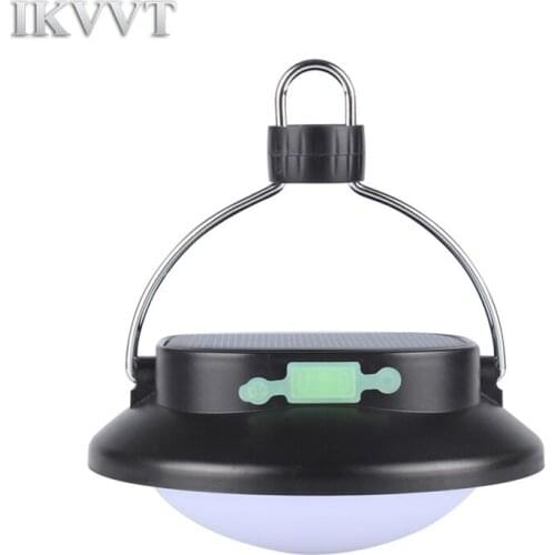 Solar Powered Portable Lantern Rechargeable Hand Tent Lamp Camping Flashlight Outdoor Lighting