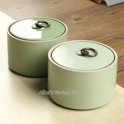 Ruyao Geyao condiment seasoning spice Sauce Jar Tea Box tea Canister ceramics Porcelain candy jar ceramic sealed tank tea caddy