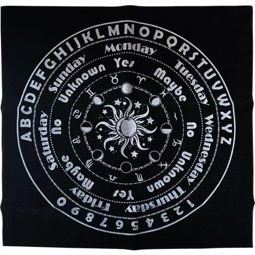Tarot Tablecloth Divination Tarot Card Pad Pendulum Magic Pentacle Runes Tarot Altar Table Cloth 30x30cm intensely