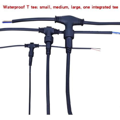 T Connectors Outdoor Lighting Waterproof Connector Floor Heating Connector Wire 2 pin Wire Connector 220v for LED Lamp