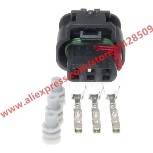 10 Sets 3 Pin Auto Reversing Radar Probe Cable Conenctor Waterproof Female Wire Plug For Ford Land Rover 1488991-1