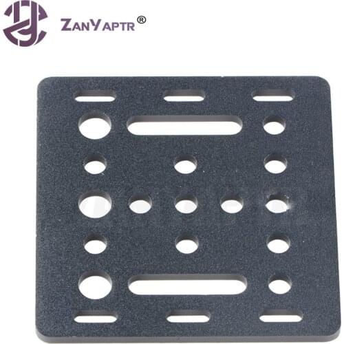 1Pc 3D Printer Part Openbuilds V-Slot Gantry Plate 20mm Sand Blasting Black Color 65.5mmx65.5mmx3mm