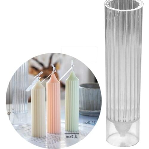 1Pcs Long Pole Cylindrical Candle Mold Handmade Candle Mold Material Making Candle Wax Mold 3D Craft Making Model Acrylic