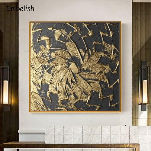 1 Pieces Fashion Wall Art Large Posters For Living Room Golden Leaves Paints Pictures HD Print On Canvas Paintings Home Decor