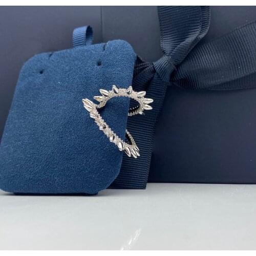 SLJELY Fashion Real 925 Pure Sterling Silver Single Spike Double Hoop Sliding Ear Bone Cuff Zirconia Clip Earring 1pc for Women