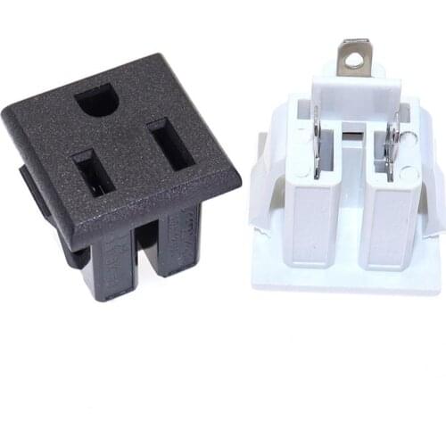 10PCS Chassis Female 3PIN AC US Nema 5-15R Inline Socket Plug Adapter Industrial Power Connector Power Supply Output Outlet