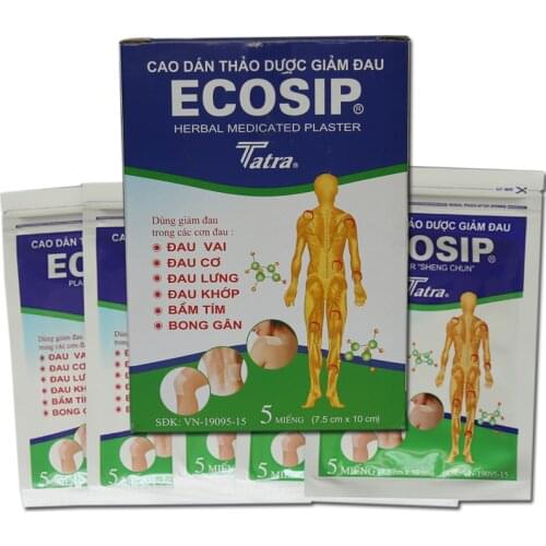 100% Authentic Vietnam ECOSIP Pain Relieving Patch Rheumatic Arthritis Cervical spondylosis lumbar pain Adjuvant therapy
