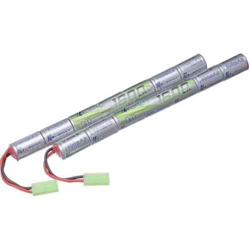 2PCS Limskey 7S 2/3A 8.4v 1600mAh Stick NIMH Airsoft Guns Battery Pack with Tamiya for Airsoft Mini AK series AK47, MP5K, RPK
