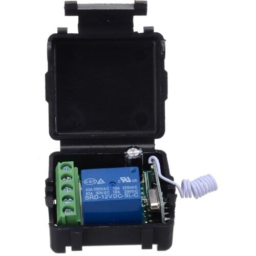 433MHZ 12V Remote Controller 1 Channel Wireless RF Remote Control Relay Switch Transmitter+Receiver For Garage Door RGB lights