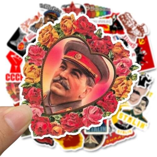 50pcs Soviet Union Stalin USSR CCCP Stickers HET Waterproof Stickers for Luggage Laptop Phone Skateboard Room Wall Stickers F4