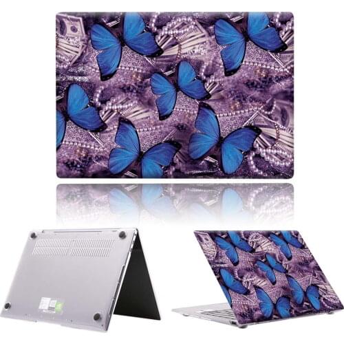 Blue Butterfly New PVC Laptop Case For Huawei MateBook 13/13 AMD Ryzen/14/D14/D15/X 2020/X Pro/Pro 16.1/Honor MagicBook 14/15