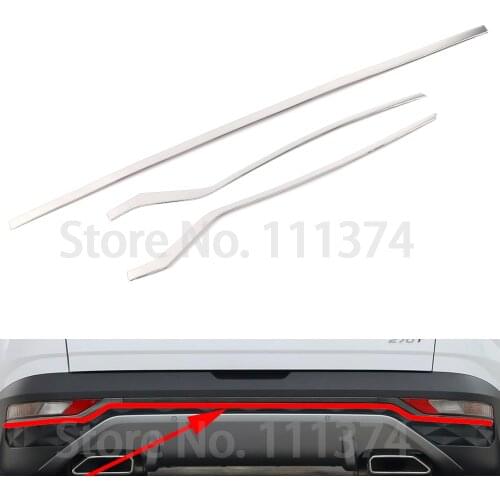 Chrome Tail Bumper Rear Foglight Strip Trim For Hyundai Tucson 2021 NX4 Stainless Steel Styling Decoration Accessories