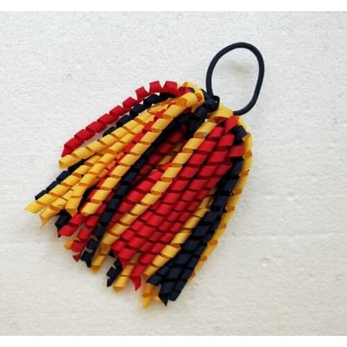 24 pcs 5" headwear hairband O A korker Ponytail holder streamers narrow small Corker ribbons hair elastic DIY accessorie PD029