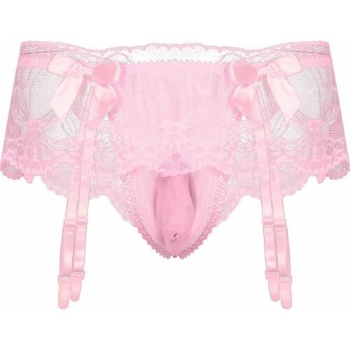 Mens Sissy See Through Panties Man Mesh Lace Transparent U Convex Penis Pouch Underpants Underwear Sexy Erotic Mens Briefs