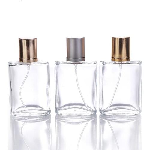 Small 30ml Transparent Square Glass Perfume Spray Empty Bottle 100PCS/LOT
