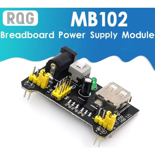MB102 Breadboard Power Supply Module /MB102 white Breadboard Dedicated Power Module 2-way 3.3V 5V MB-102 Solderless Bread Board