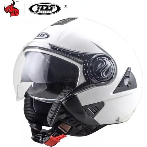 NENKI Motorcycle Helmet Double Lens Casco Moto Open Face Scooter Helmet Motorbike Racing Helmet Vintage Helmet For Men And Women