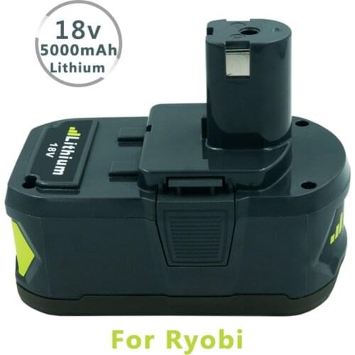 New Replacement 18V 5000mAH Lithium Ion Rechargeable Tool Battery for Ryobi 18-Volt Tool P122 P102 P103 P105 P107 P108