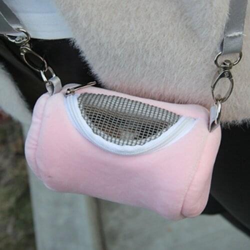 Portable Small Pet Carrying Bag Cylinder Design Hamster Cage Outdoor Squirrel Visible Mesh Guinea Pig Backpack Shoulder Bags