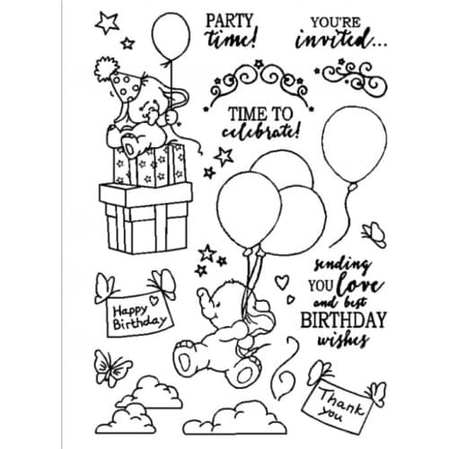 Party Transparent Clear Silicone Stamp Seal DIY Scrapbooking photo Album A0452