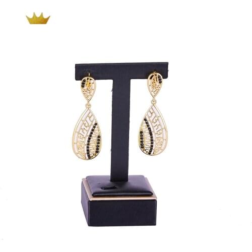 2020 AUG Gold color earringcolor stone fashion jewelry alloy earring