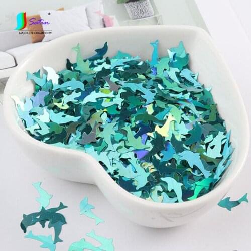Dreamlike Color 5x9mm Dolphins Laser Rainbow Sequins Doll Clothing Materials DIY Dress Nail Art Eye Makeup Decorative Sequins
