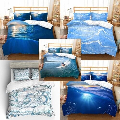 The ocean home of mankind Advanced household Bedding Set Duvet Quilt Cover for Adults FULL/QUEENComforter Cover