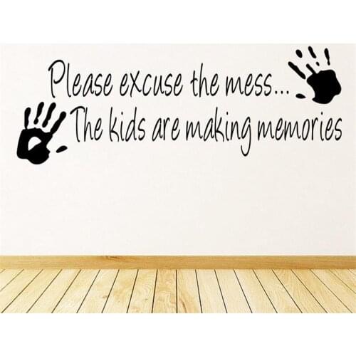 "The kids are making memories " Vinyl Wall Art Sticker Quotes Lovely Children Room Wall Decals Decoration