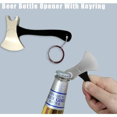Vintage Hatchet Shape Beer Bottle Opener Keychain Ax Antique Zinc Alloy Bar Beer Wine Glass Bottle Cap Opener Kitchen Bar Tools