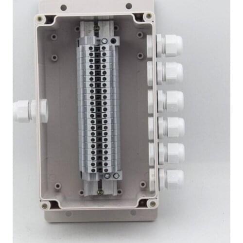 Waterproof plastic junction box 1 in 6 out terminal power distribution box