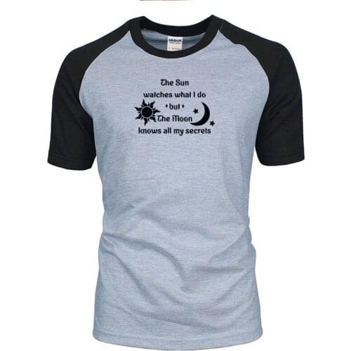 Womens T-shirt with short sleeves shows what I do with the sun, but the moon knows all my secrets of fashion retro top