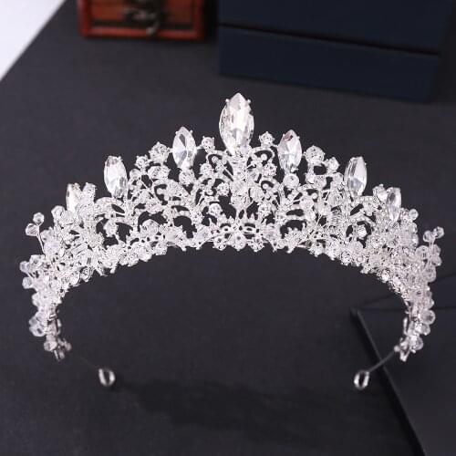 Women Luxury Crystal Tiaras And Crowns Wedding Hair Accessories Bridal Crown Tiara Diadem Wedding Headpiece Women Hair Jewelry
