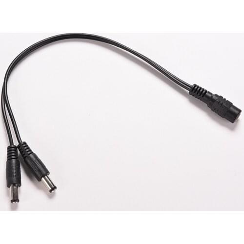 1 Female to 2 male Camera CCTV DC-DC 12V Power Splitter Cable 5.5 x 2.1mm Length: Approx 30cm