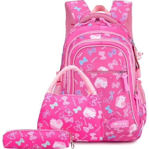 3 pcs/Set School Bags for Teenager Girls Printing School Backpacks kids Orthopedic travel Backpack school bag mochila infantil