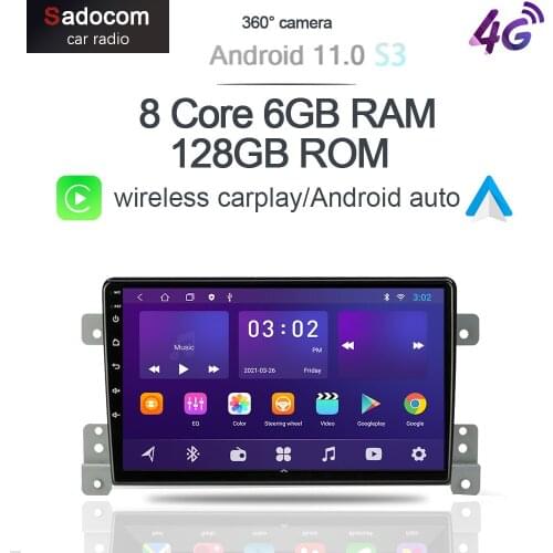 360 Panoramic Camera Carplay 6G+128GB Android 10.0 Car DVD Player GPS WIFI Bluetooth RDS Radio For Suzuki grand vitara 2007-2015