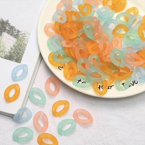 50 pieces/lot 28.5*20.5mm Acrylic Linked Luminous Loops Glasses Chains Mask Chains Women Jewelry DIY Accessory Statements N446