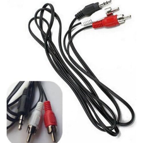 Neue 5FT 1,5 Mt 3,5mm Männlich Jack auf AV 2 RCA Stereo musik Audio Kabel für MP3 Pod telefon TV Audio Sound Lautsprecher