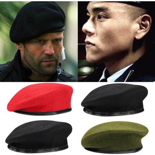 Men Women Unisex Breathable Pure Wool Beret Hats Caps Special Forces Soldiers Death Squads Military Training Camp Hat Hot