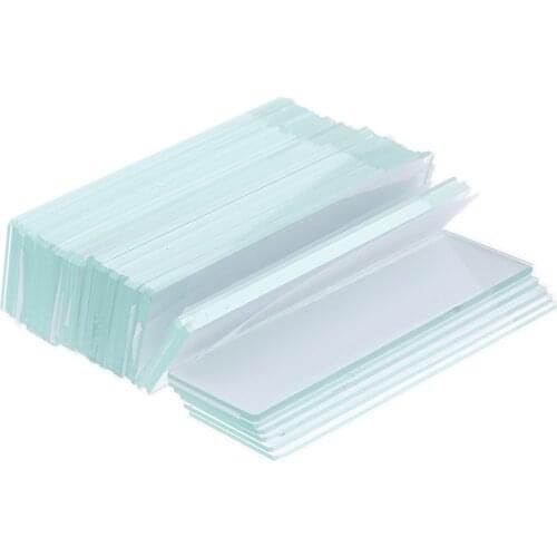 50x Blank Microscope Slides Plain Clear/Cut Edge Pre-cleaned For Experiment
