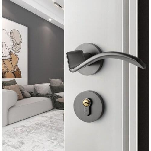 Zinc Alloy Interior Silent Anti-theft Door Lock Bedroom Mechanical Split Door Locks Hardware Accessories Door Handle Lockset
