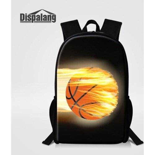 Dispalang Boys Super Basketball Backpacks Football Schoolbags For Children 16 Inch Big Bookbag Male Travel Knapsack Men Mochilas
