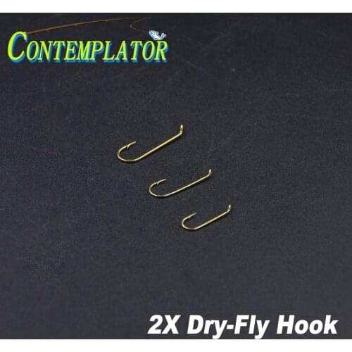 Size 10# 12# 14# 40pcs/pack 2X Long Dry-Fly Hooks Sproat Bend Down Eye Forged Hooks for Hoppers Crickets Long-bodied Mayflies