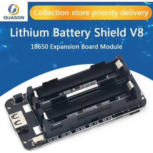 Two Voltage 18650 Lithium Battery Shield V8 Mobile Power Expansion Board Module 5V/3A 3V/1A Micro USB For Arduino ESP32 ESP8266