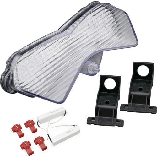 E-mark Turn Signal Light Integrated LED Motorcycle Taillight Blinker Lamp For Kawasaki Ninja Z1000 ZX6R ZX-6R 2003 2004