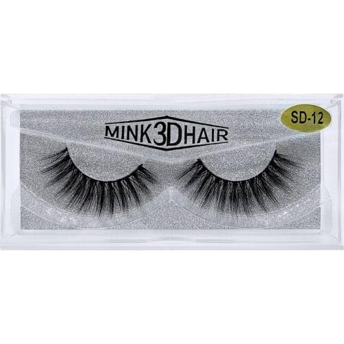 Flash Girl Best Supply 3D Mink Eyelashes SD-12 Cruelty Free Handmade Fake Eyelash Natural Soft Volume False Eye Lashes
