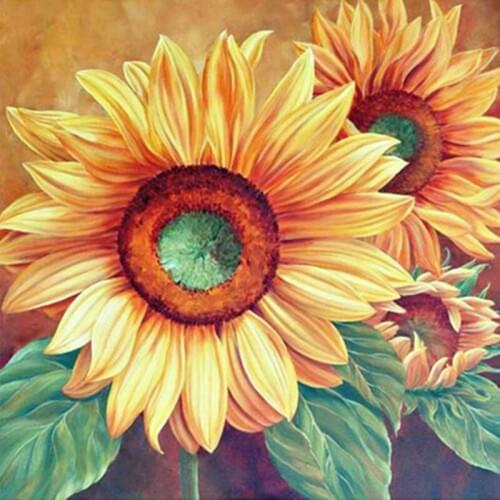 GLymg Diy Embroidery Handicrafts 5D Diamond Embroidery Cross Stitch Rhinestone Embroidery Kits Gift Sunflower Wall Arts Decor